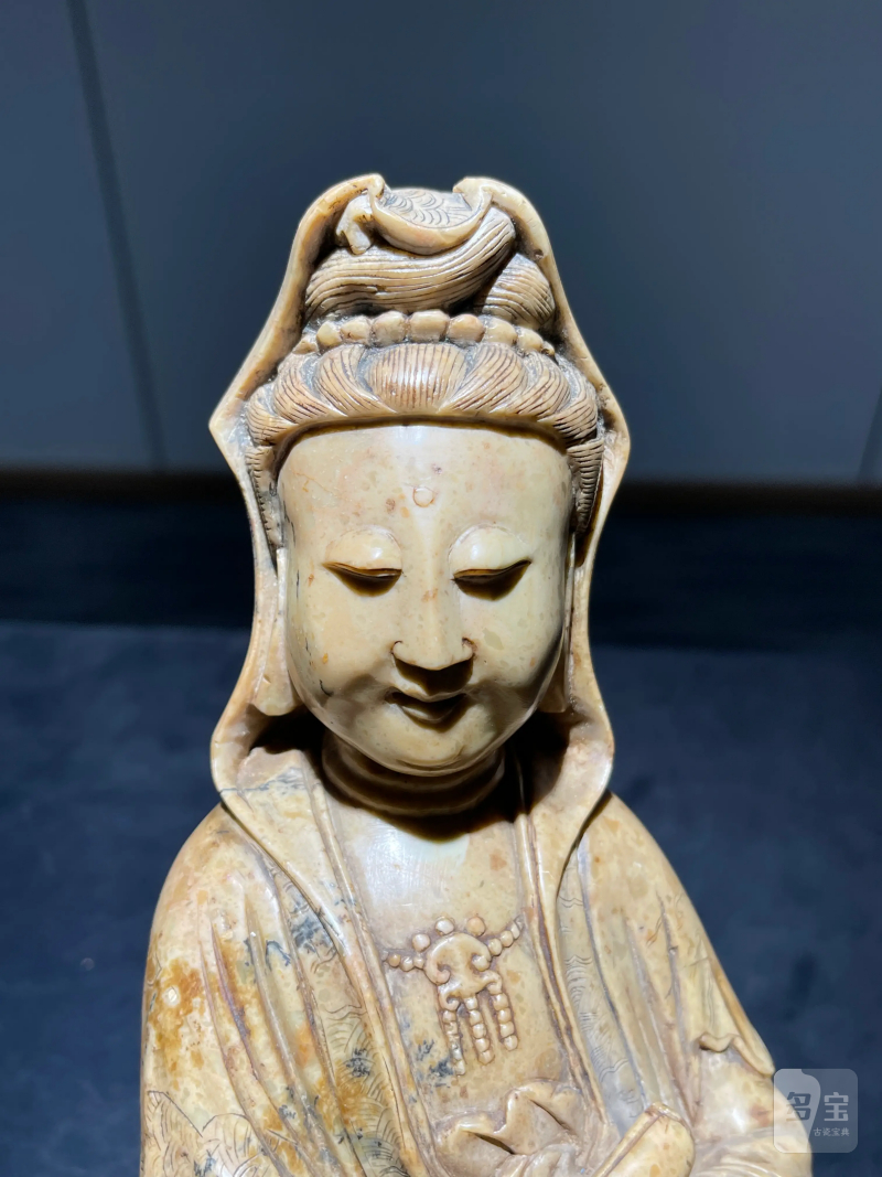 清中期 寿山石观音造像 - 图4